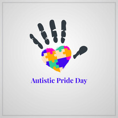 Autistic Pride Day. flyer, banner. abstract background