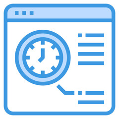 Fototapeta premium Browser blue outline icon