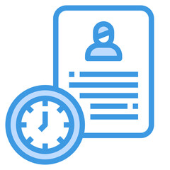 Document blue outline icon