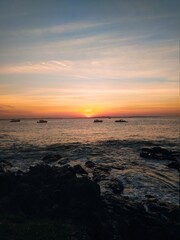 Obraz premium sunset over the sea