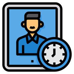 Teacher filled outline icon