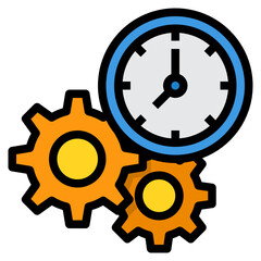 Time Management filled outline icon