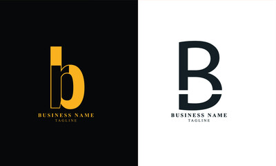BR, RB, Abstract initial monogram letter alphabet logo design - obrazy, fototapety, plakaty