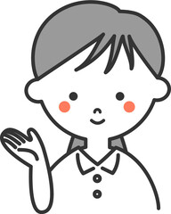 白い服の女の子のイラスト