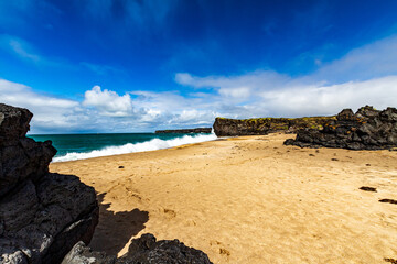 white beach in iceland 