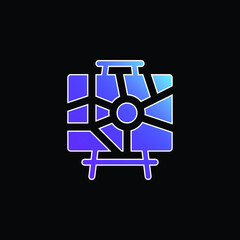 Abstract blue gradient vector icon