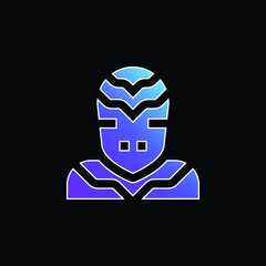 Alien blue gradient vector icon