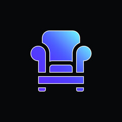 Armchair blue gradient vector icon