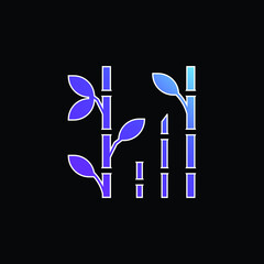 Bamboo blue gradient vector icon