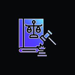 Auction blue gradient vector icon