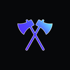 Axes blue gradient vector icon