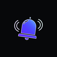Bell blue gradient vector icon