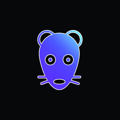 Animal Face blue gradient vector icon