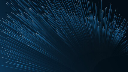 Abstract background. Lines composed of glowing on black vector background