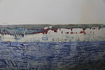 Naklejka premium close-up, painting, boat hull, abstract texture background