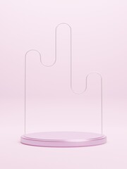 Abstract geometric blank empty space minimal product cosmetic advertising luxury cylinder platform podiums stand show display mock up. pastel colour background studio. 3d rendering.