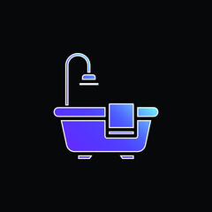 Bathtub blue gradient vector icon