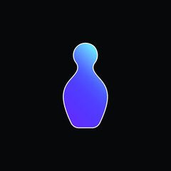 Bowling blue gradient vector icon