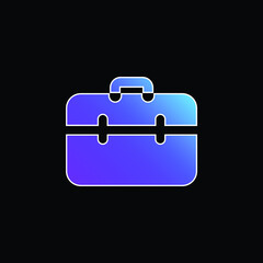 Briefcase blue gradient vector icon
