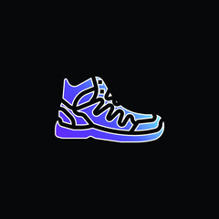 Boots blue gradient vector icon