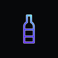 Bottle blue gradient vector icon