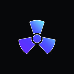 Biohazard blue gradient vector icon