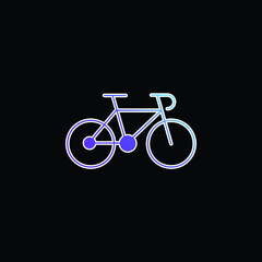 Bike Of A Gymnast blue gradient vector icon