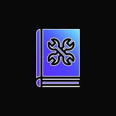 Book blue gradient vector icon