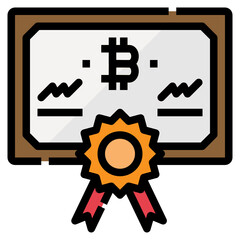 certificate line icon