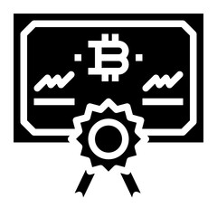 certificate glyph icon