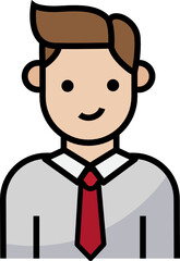 Businessman Icon for website, document, poster design, printing, application. Business and finance concept icon style