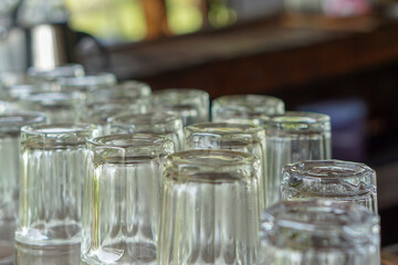 glasses on the table