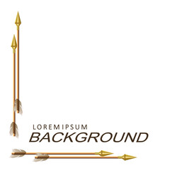 Arrows are drawn with a corner, gold tip, design element