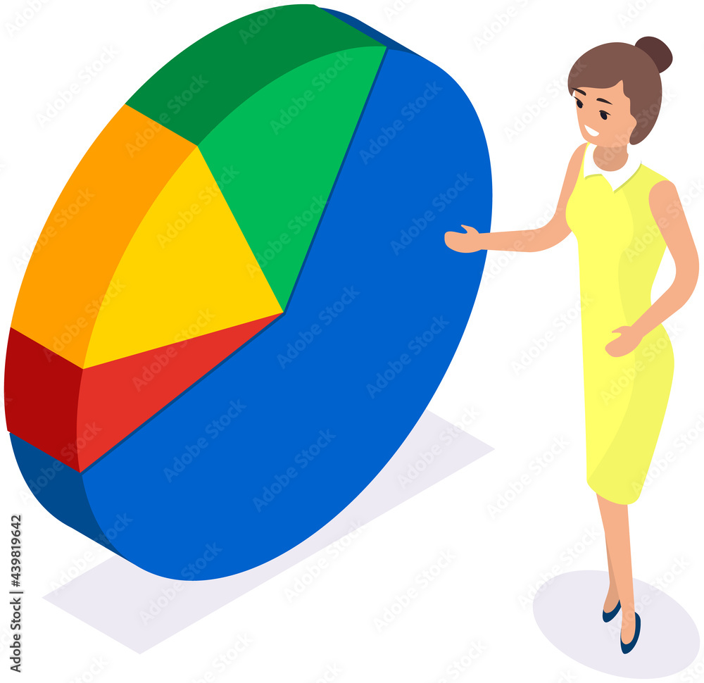 Poster visualize with business analytics. work with statistical data analysis, changing indicators. analyze
