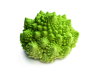 Romanesco cauliflower isolated on a white