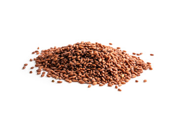 Pile of cress plain seeds isolated on white ready to plant