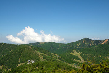 夏山　登山道から見る景色