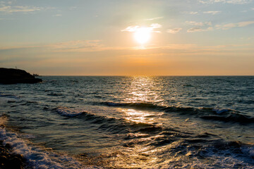 Sunset on Black sea.