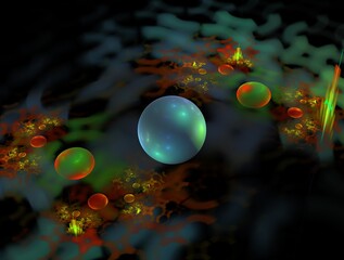 Imaginatory fractal background generated Image