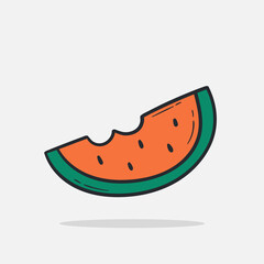 hand drawn watermelon icon Design Template. Illustration vector graphic. doodle watermelon print. hand drawn fruits .Perfect for design elements for decorations, organic food pattern.