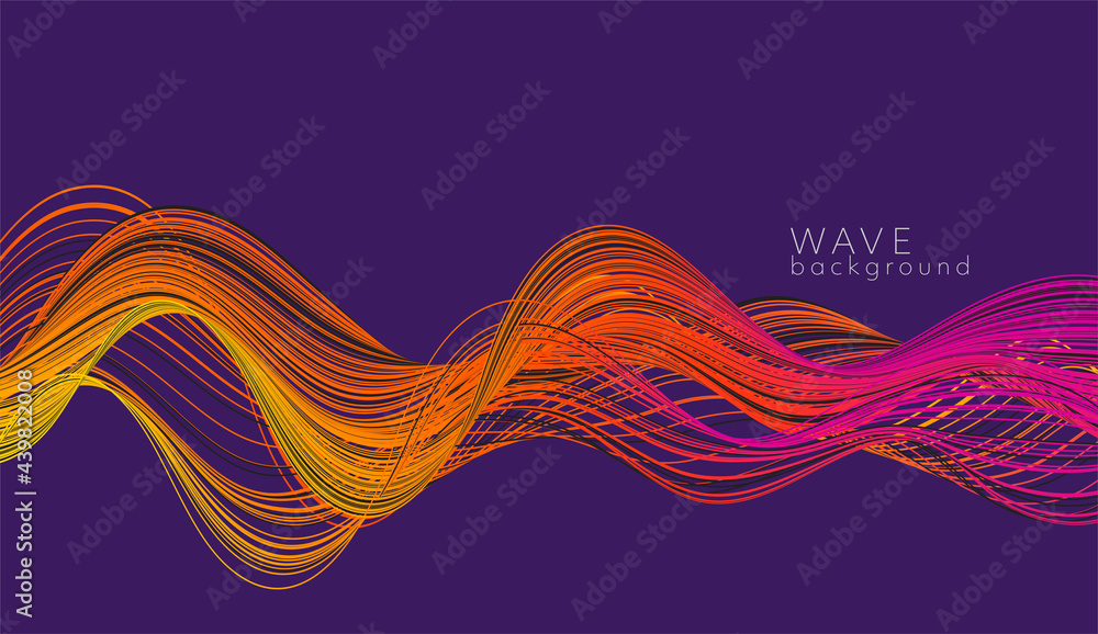 Poster Vector abstract background with color abstract wave