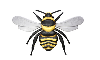 3D Rendered Apis Mellifera Honey Bee