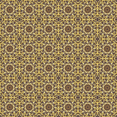 Seamless Golden Ornamental Pattern