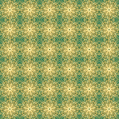 Seamless Golden Ornamental Pattern