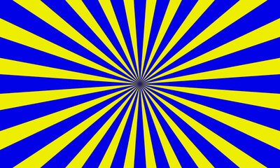 YELLOW AND BLUE RETRO SUNBURST BACKGROUND
