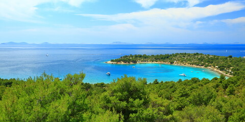 Beautiful beach Kosirina on island Murter, Adriatic sea, Croatia
