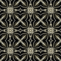 Seamless Golden Ornamental Pattern