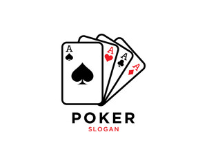 poker logo vector creative design template