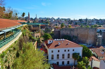 Fototapeta na wymiar view of Kaleici - the old town of Antalya in Turkey