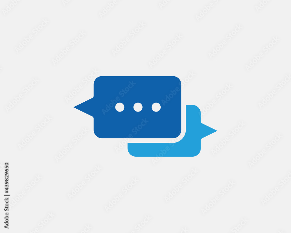 Poster chat icon vector design element. talk bubble speech sign. dialogue balloon.